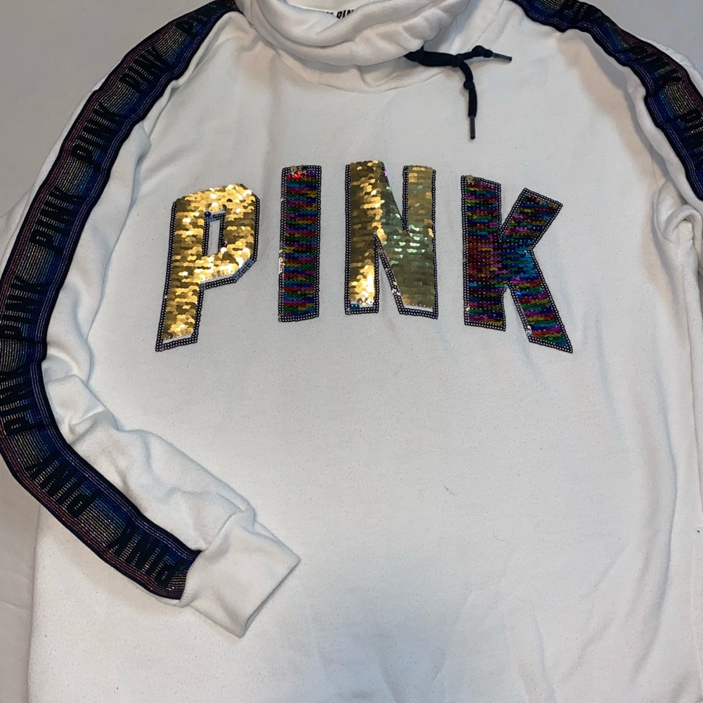 VS Pink Rainbow Sequin Sweatshirt